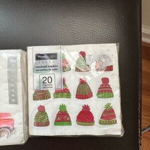 2 Packs of Different Christmas Cocktail Napkins Brand New